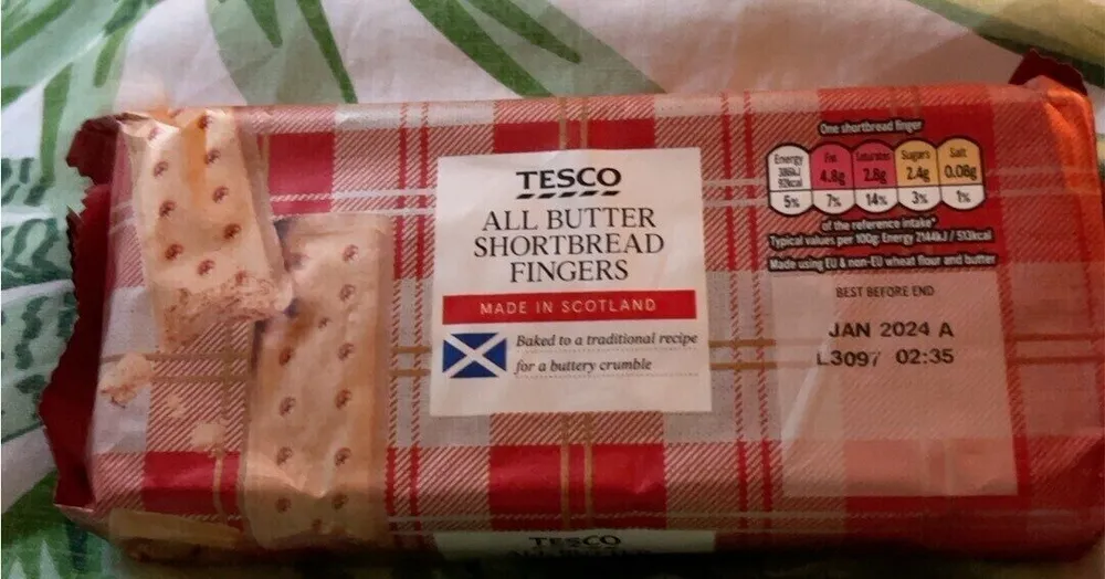 All butter shortbread fingers