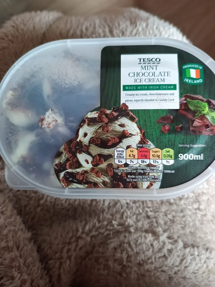 Mint chocolate ice cream