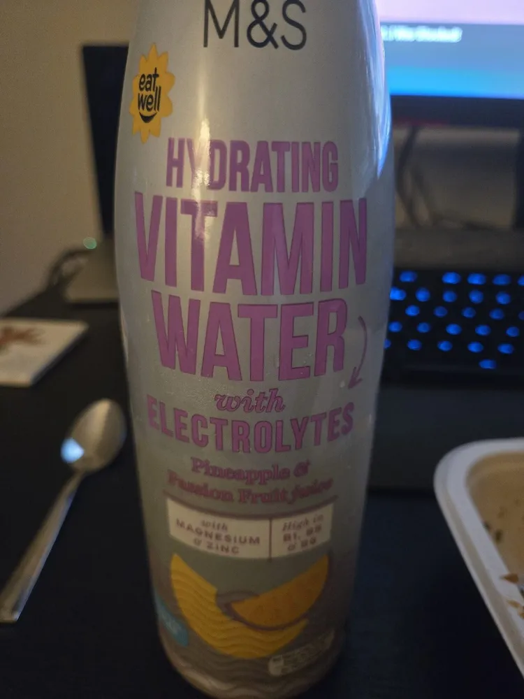 Hydrating Vitamin Water Pineapple And Passion Fruit Juice