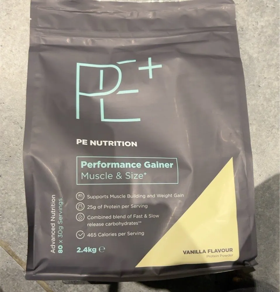 PE+ vanilla flavour protein powder