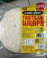 Plain Wheat Tortilla Wraps