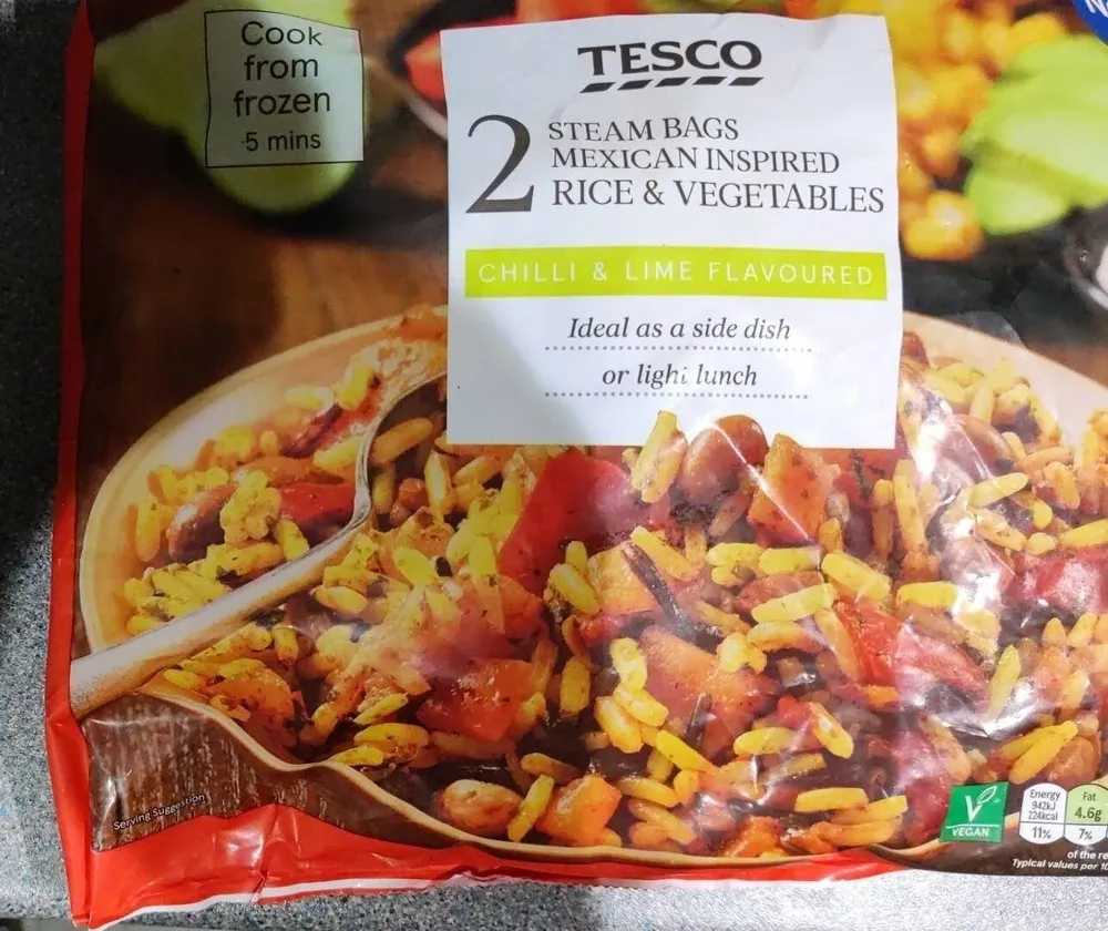 Steam bags Mexican inspired rice and vegetables