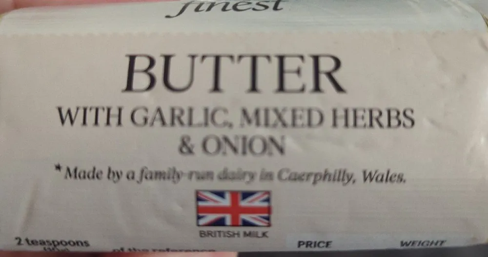 Butter With Garlic And Mixed Herbs