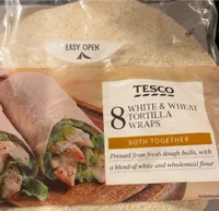 White and wheat tortilla wraps