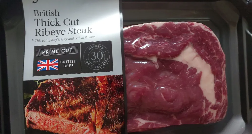 British thick cut ribeye steak