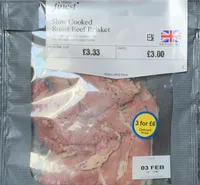 Slow cooked roast beef Brisket