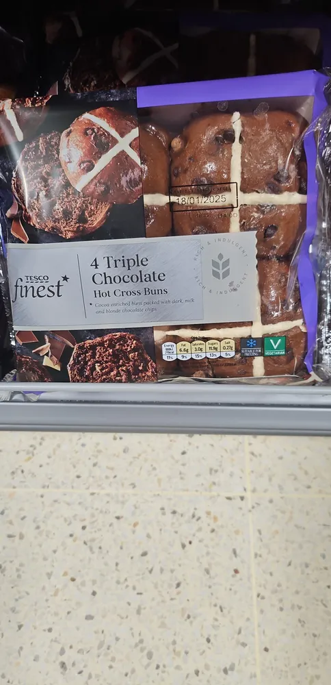 triple chocolate hot cross buns