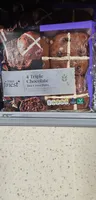 triple chocolate hot cross buns