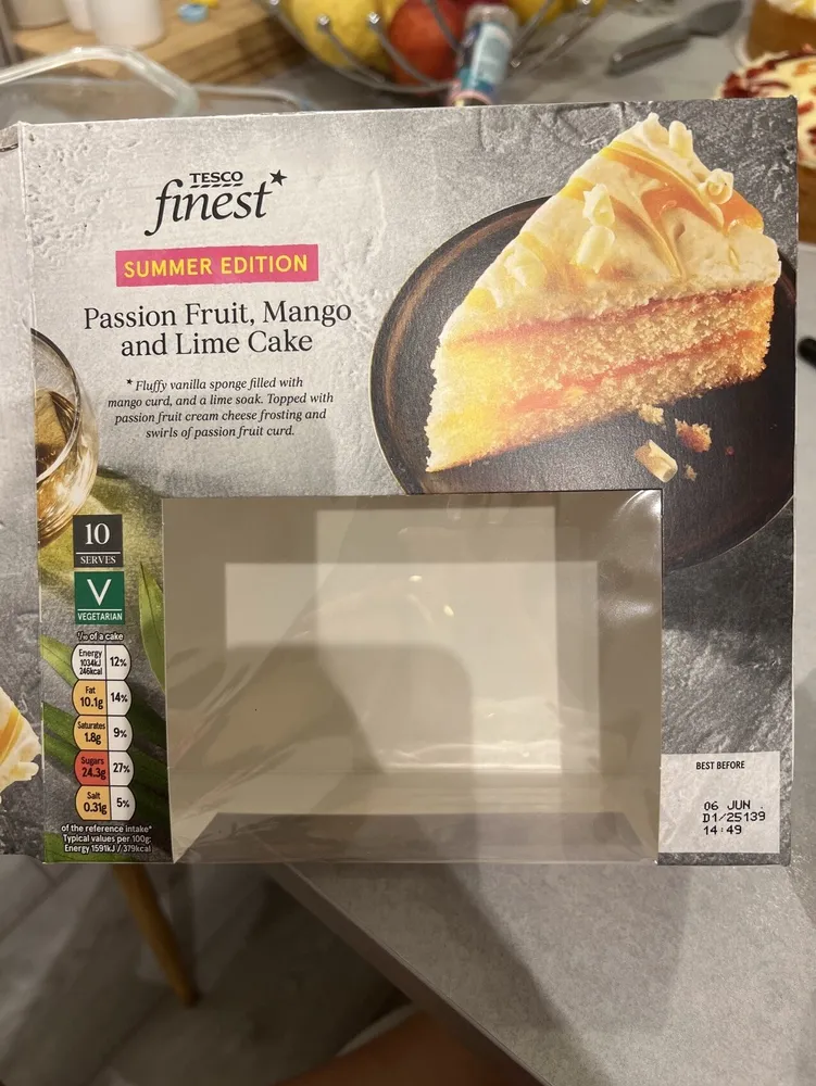 Passion Fruit, Mango & Lime Cake