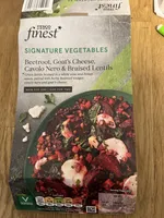 Beetroot, goats cheese, cavolo nero and braised lentils - Tesco Finest