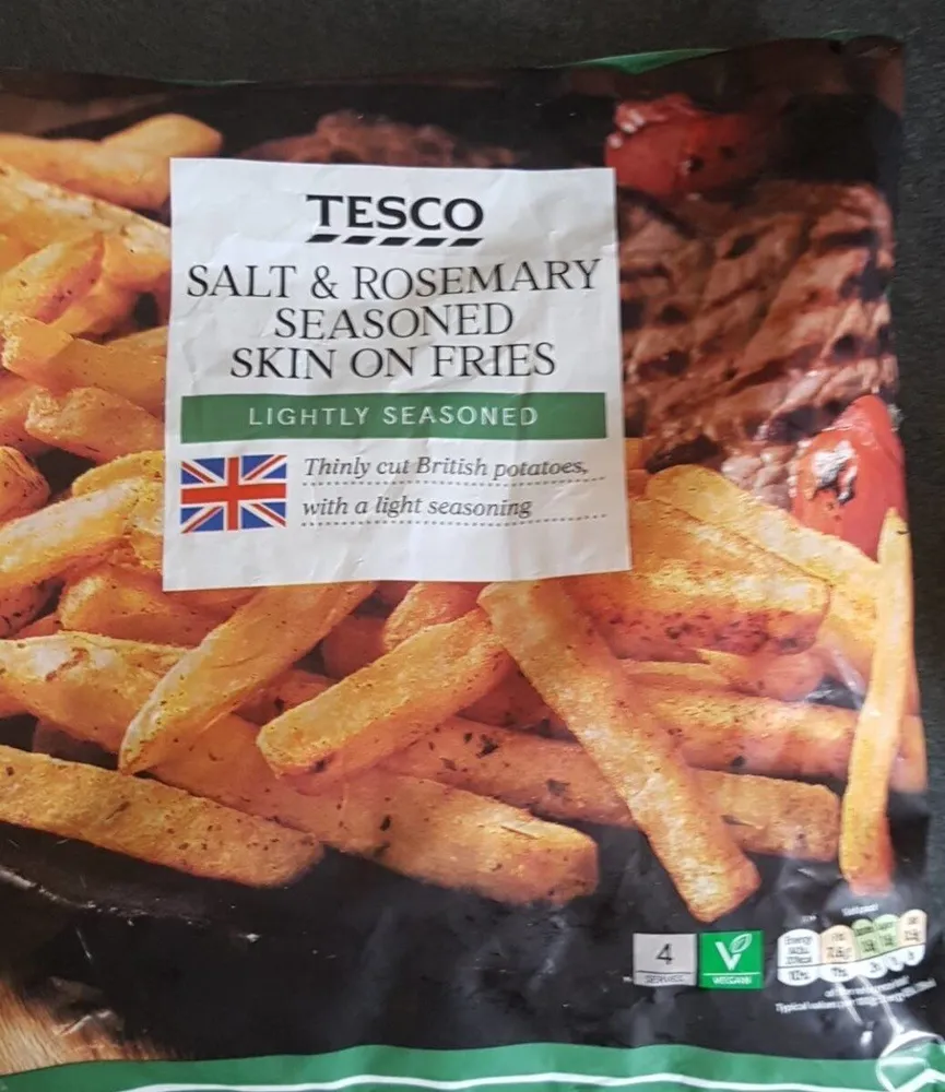 Salt and rosemary seasoned skin on fries
