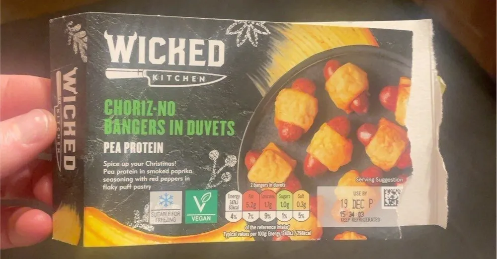 Chorizo no bangers in duvets