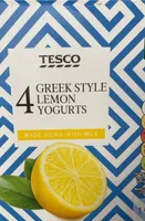 Greek style lemon yogurts