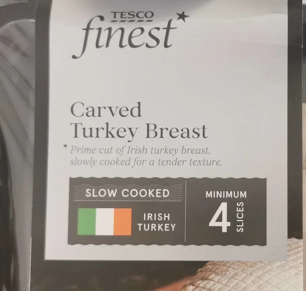 Carved turkey breast