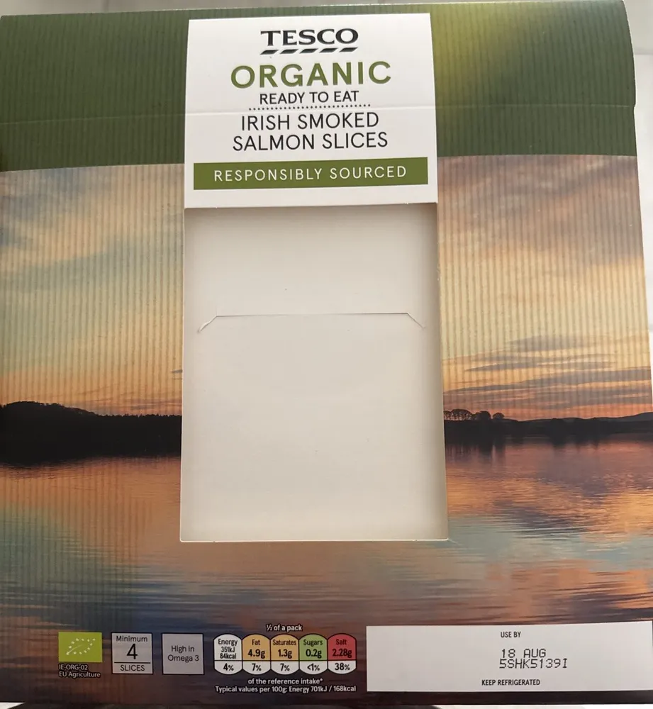 Tesco Organic Irish Smoked Salmon Slices