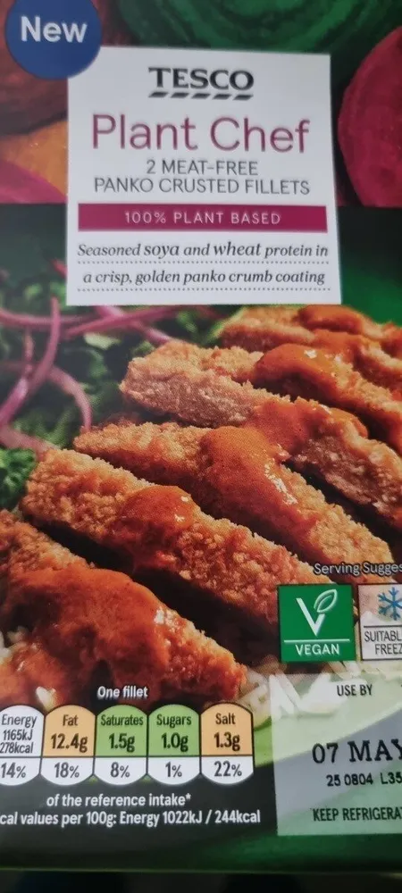 2 Meat -Free Panko Crusted Fillets