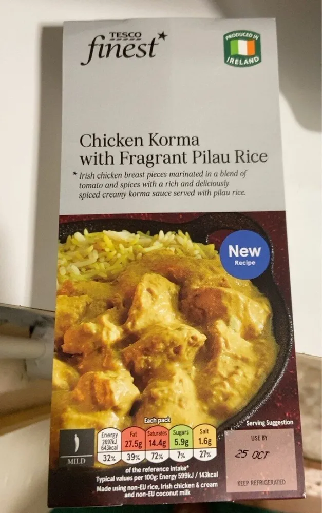 Chicken Korma with Fragant Pilau Rice