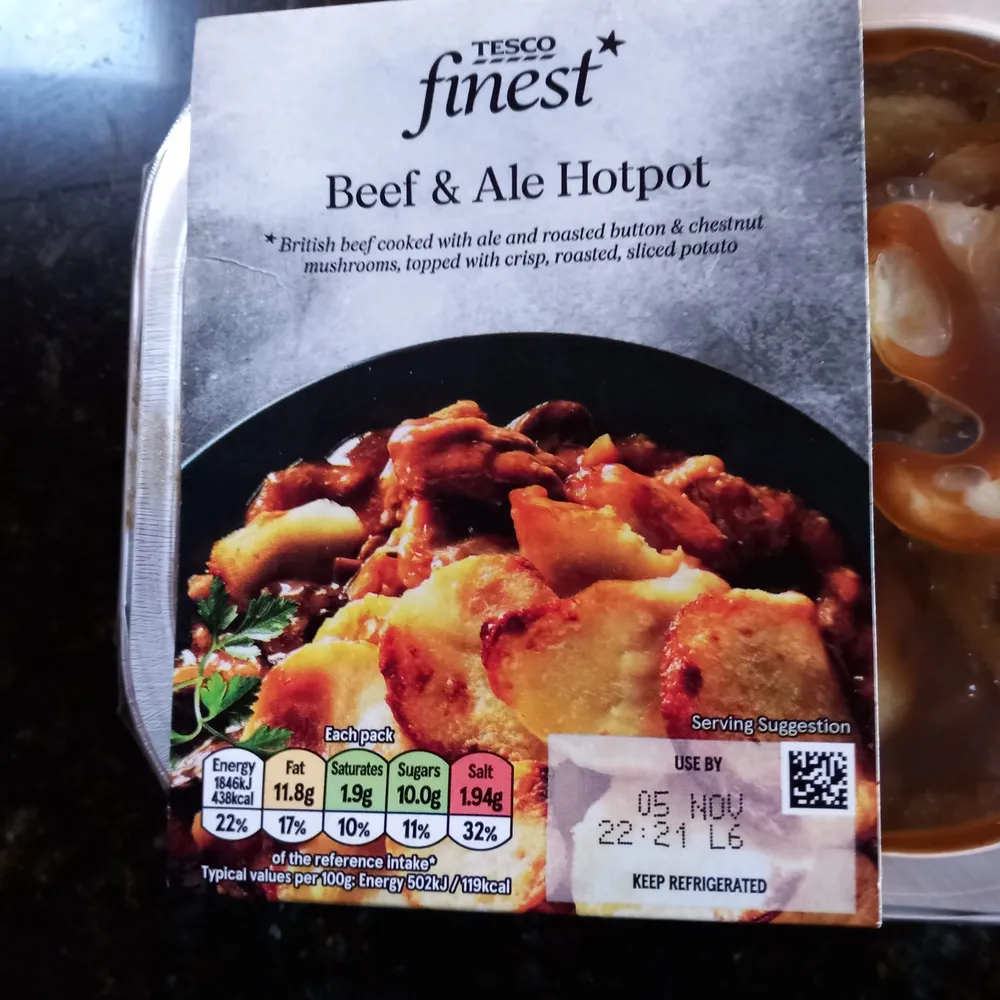 tesco finest beef and ale hotpot