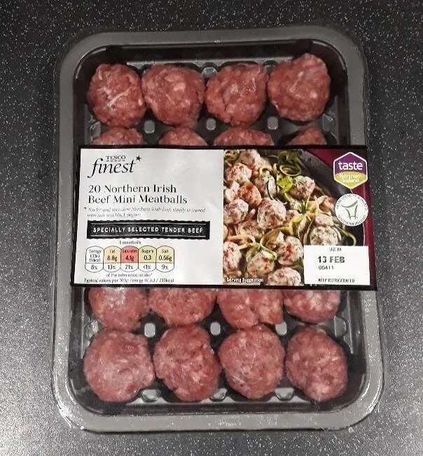 20 Northern Irish Beef Mini Meatballs