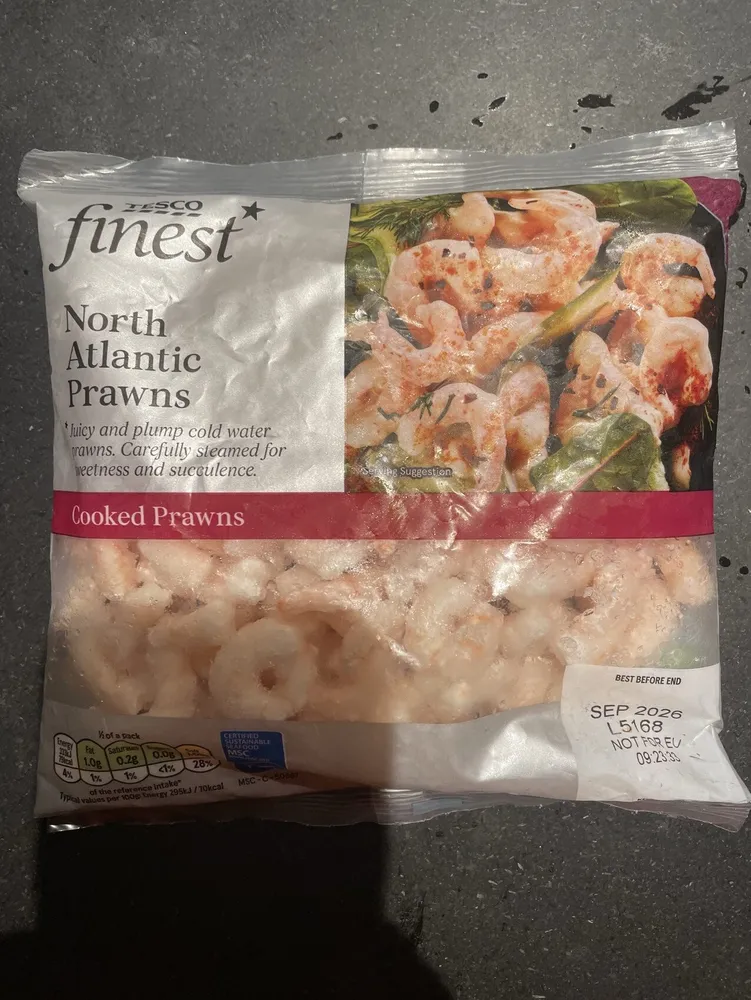 North atlantic prawns