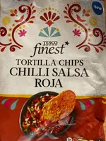 TESCO finest TORTILLA CHIPS CHILLI SALSA ROJA Serv