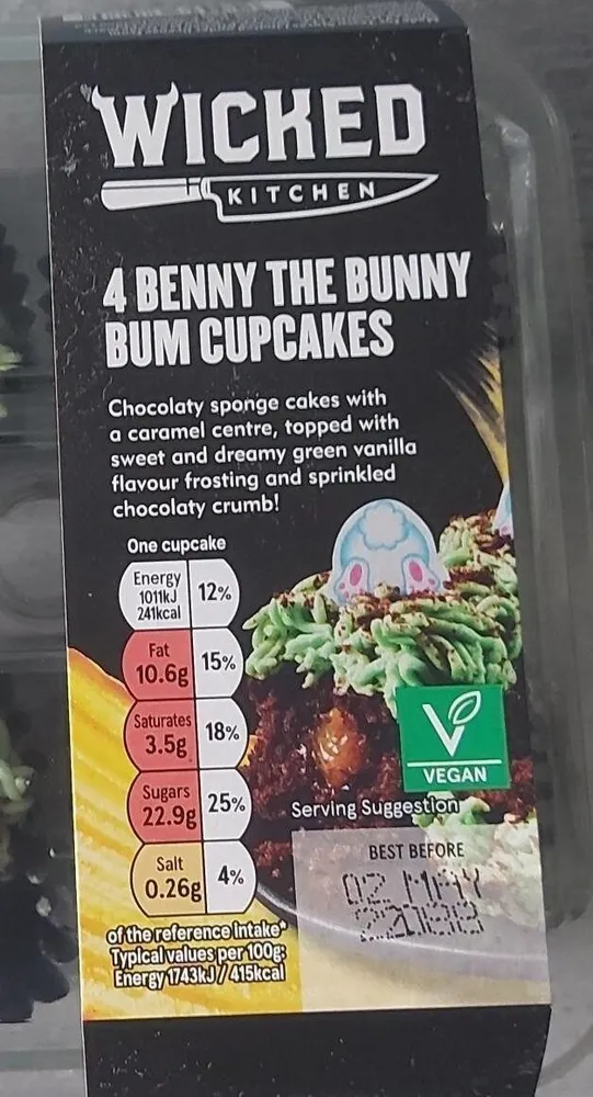 benny the bunny bum cupcakes