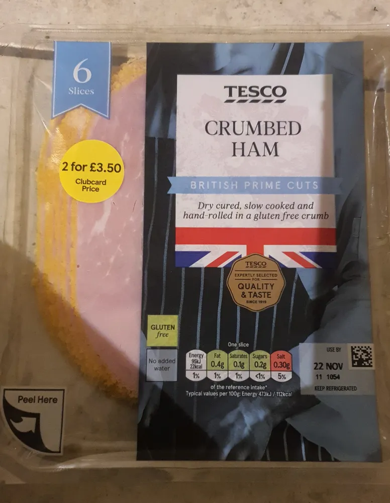 Crumbed Ham Tesco