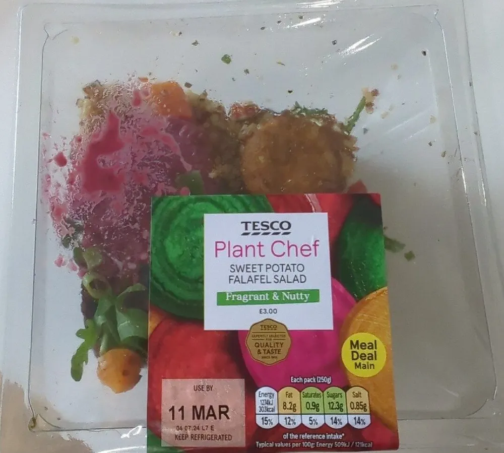Tesco Plant Chef sweet potato falafel salad - Tesco