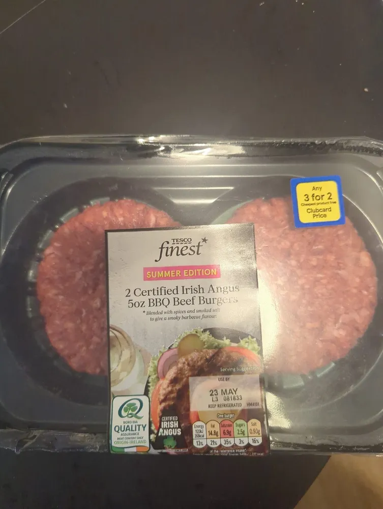 Certified Irish Angus 5oz BBQ Beef Burgers