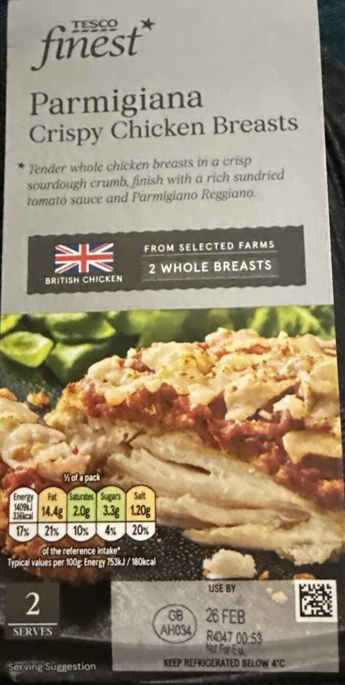 Parmigiana Crispy Chicken Breast