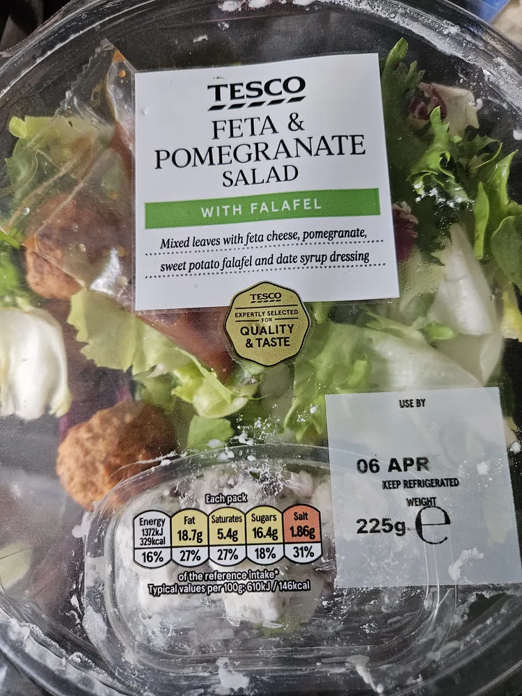 tesco Feta & Pomegranate Salad