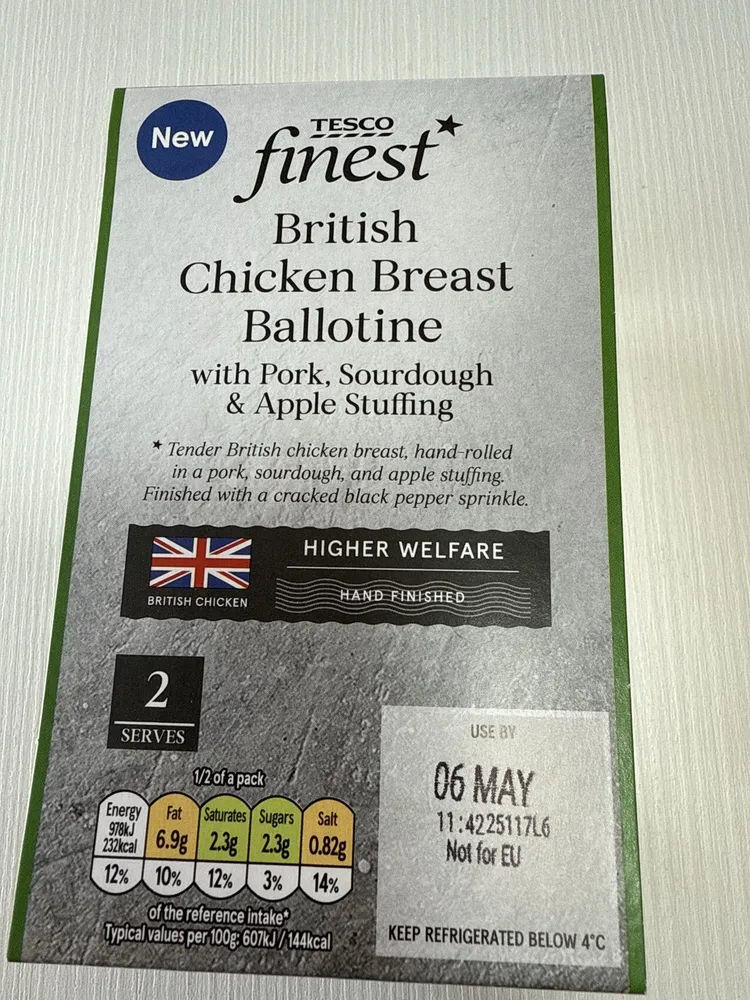 British Chicken Breast Ballotine