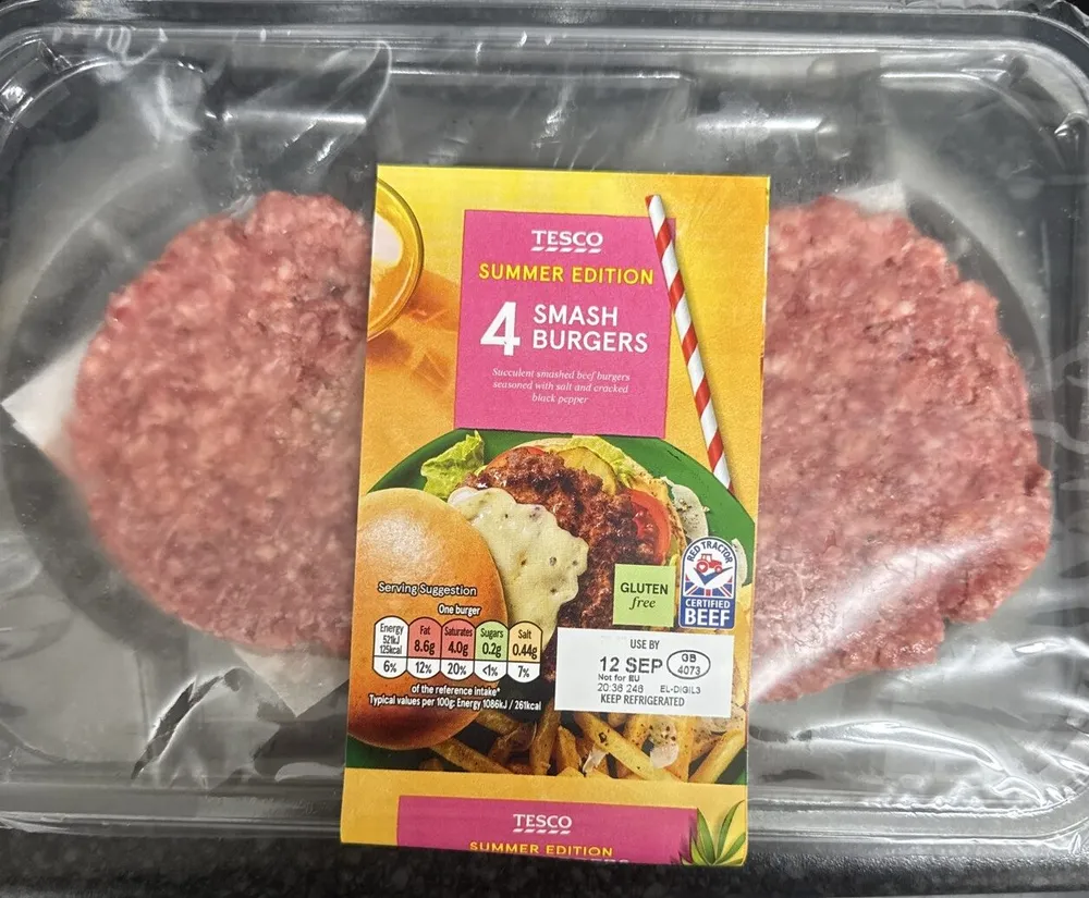 4 British Beef Smash Burgers