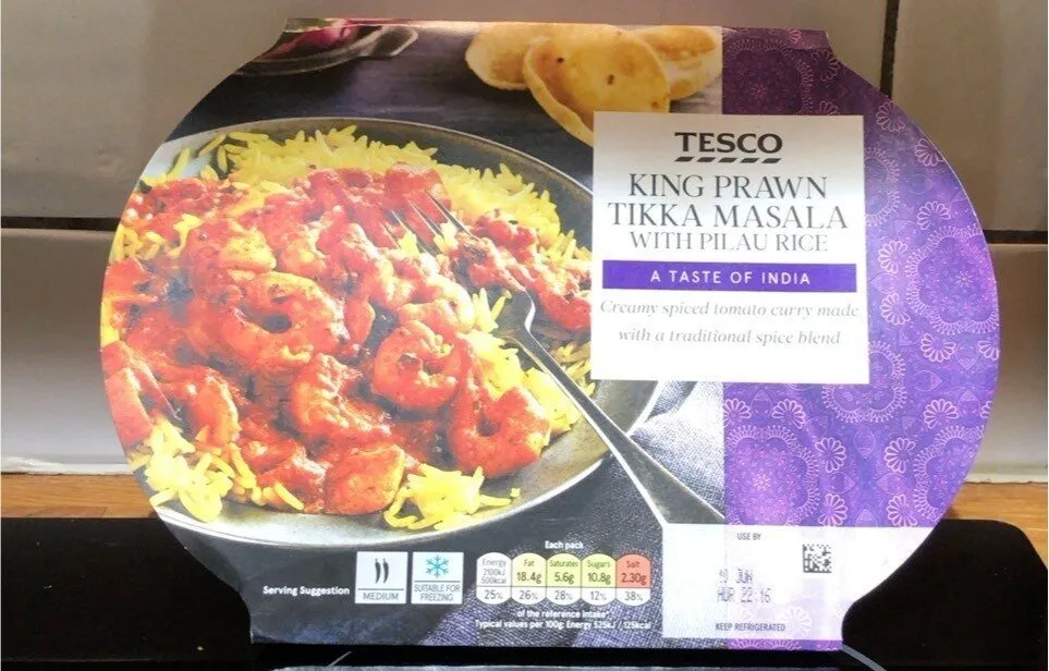 King Prawn Tikka Masala with pilau rice
