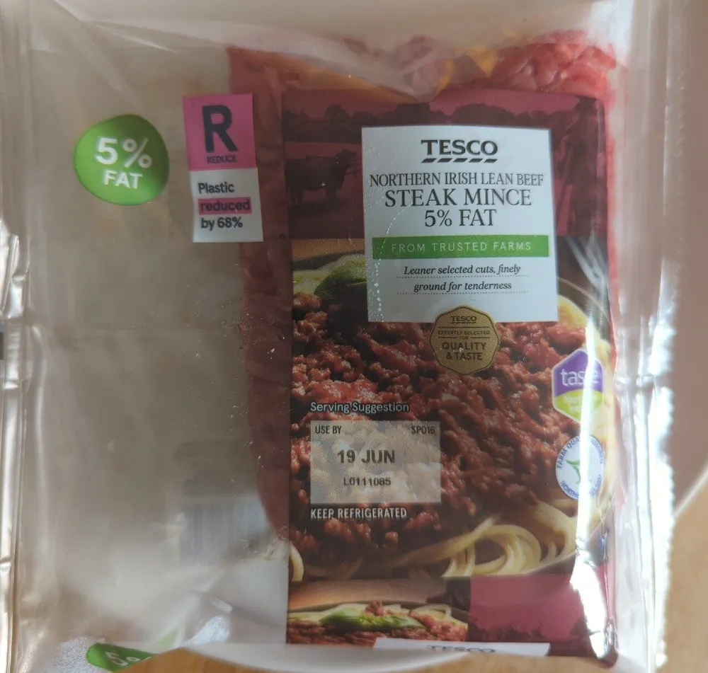 Northern Irish Lean Beef Steak Mince 5% Fat