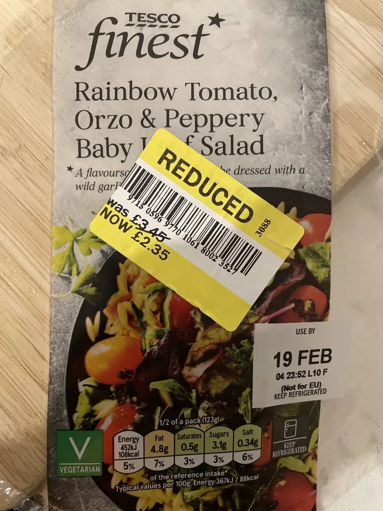 rainbow orzo salad