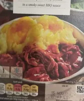 Sweet BBQ pulled pork with cheesy mash