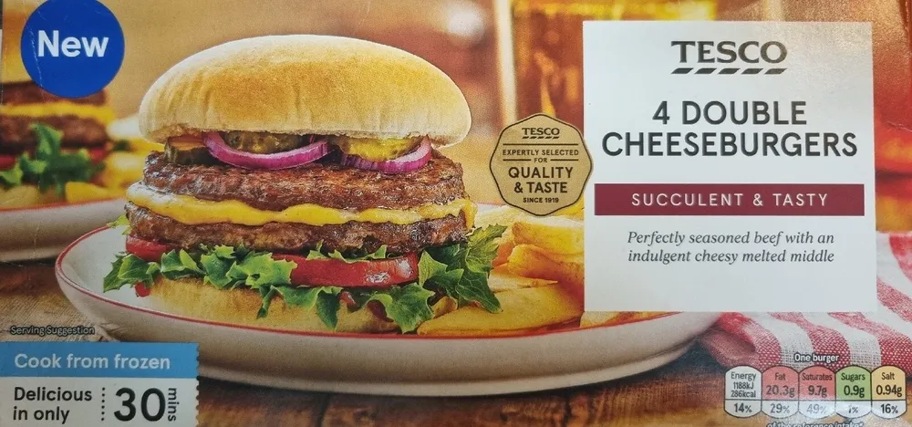 4 DOUBLE CHEESEBURGERS
