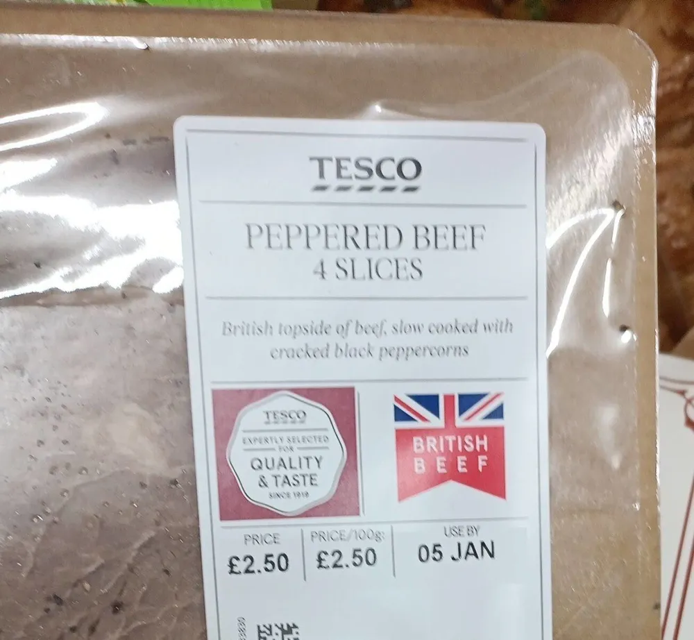 Peppered Beef 4 Slices