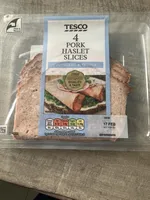 Pork haslet slices