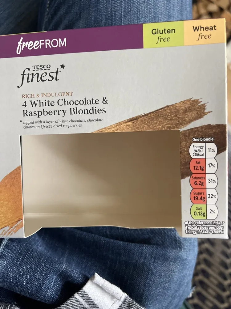 Free From White Chocolate & Raspberry Blondies