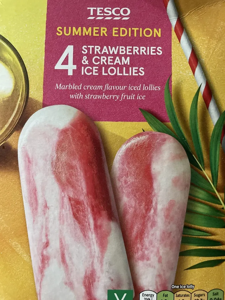 Strawberries & Cream Ice Lollies