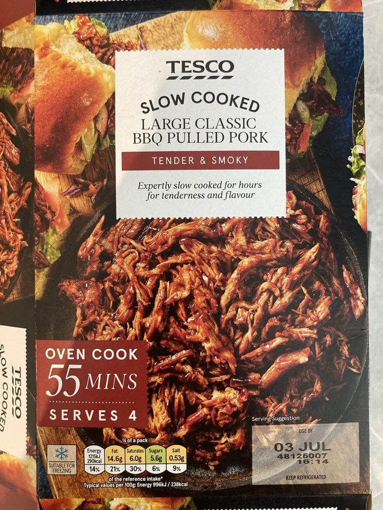Slow Cooked Large Classic BBQ Pulled Pork