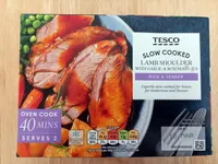 Slow cooked lamb shoulder with garlic & rosemary jus