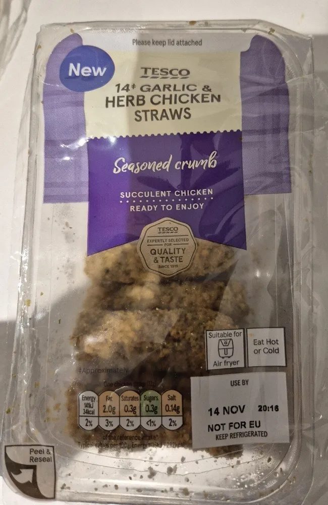 Garlic And herb Chicken Straws