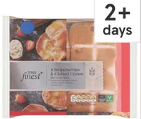 4 Strawberries & Clotted Cream Hot Cross Buns