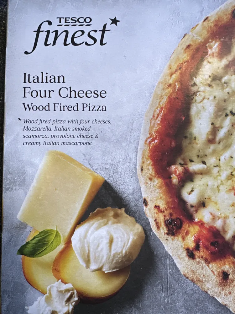 Tesco finest Italian four cheese pizza