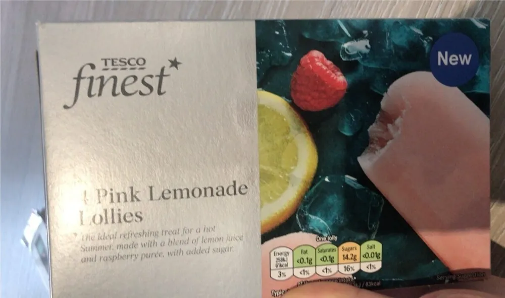 Pink lemonade ive lolly
