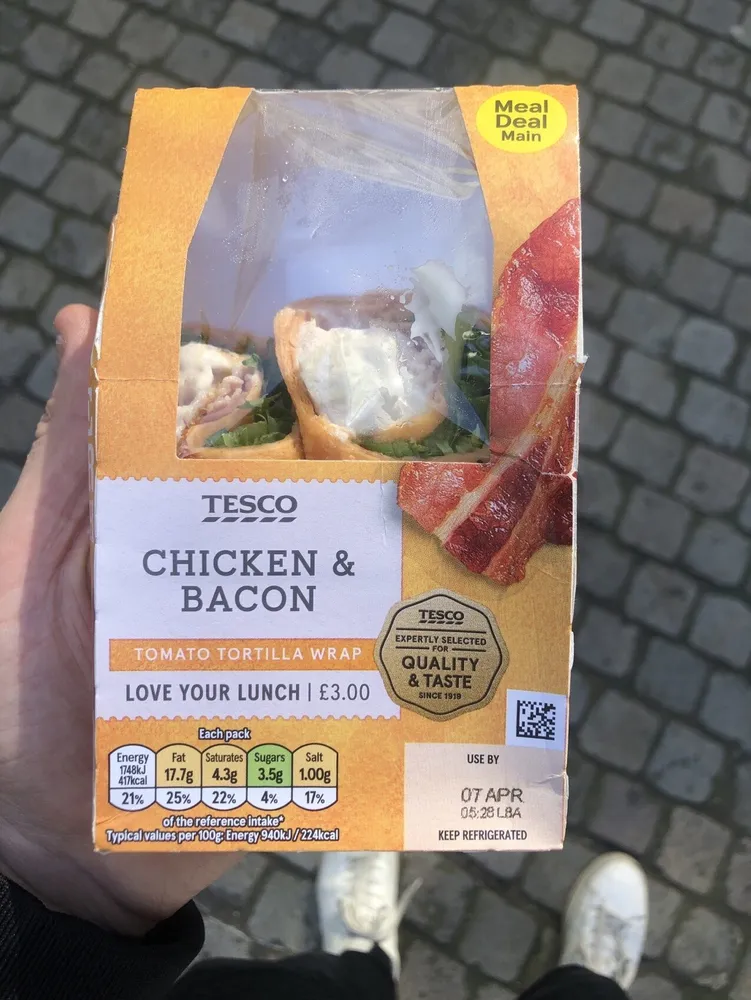CHICKEN & BACON TOMATO TORTILLA WRAP