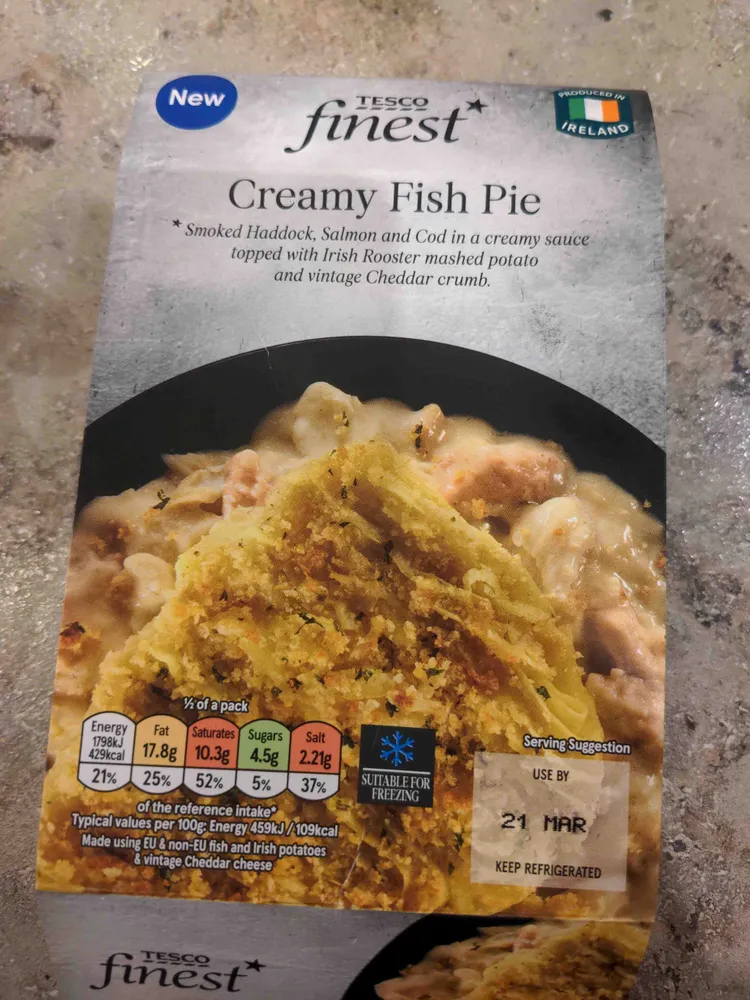 Creamy fish pie